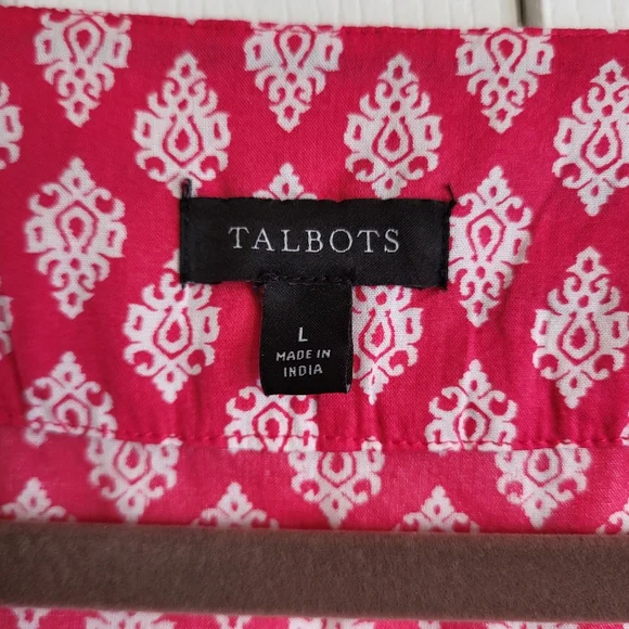 Talbots Women's Pink Embroidered Tunic Top Size Large - Picture 3 of 6
